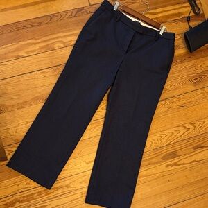 Talbot’s Italian Flannel Navy Wool Wide Leg Pants